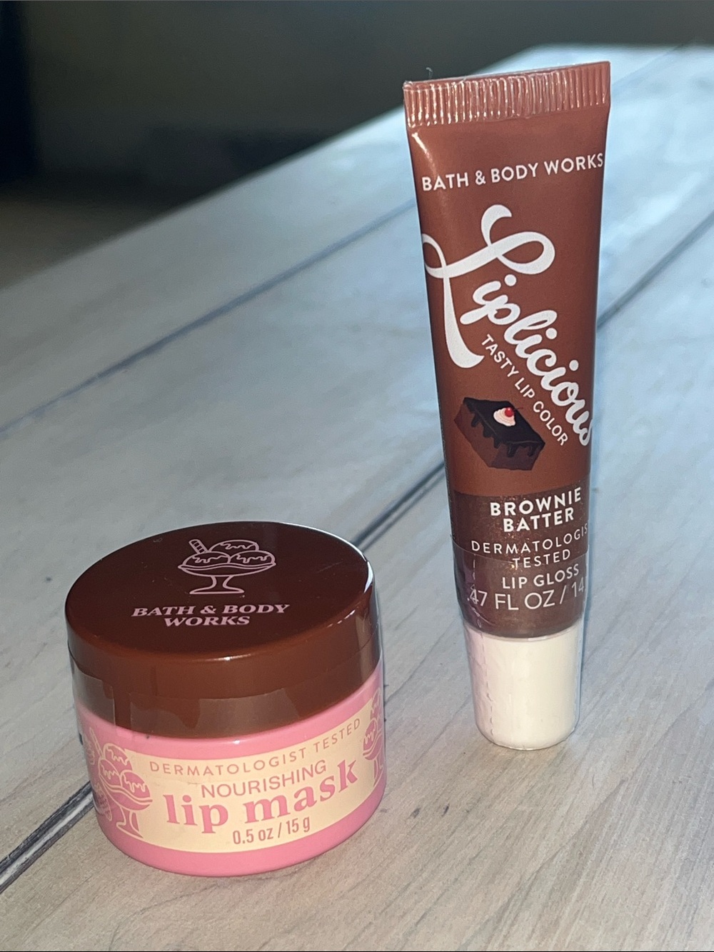 2 pc Bath & Body Works Lip Mask and Liplicious Lip Gloss